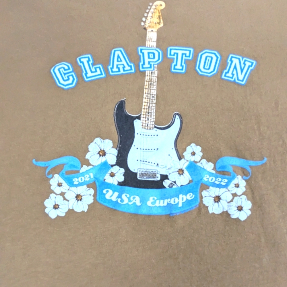 Eric Clapton 2021-2022 USA Europe Concert Tour T-shirt Medium
